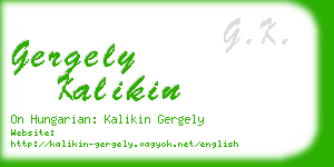 gergely kalikin business card